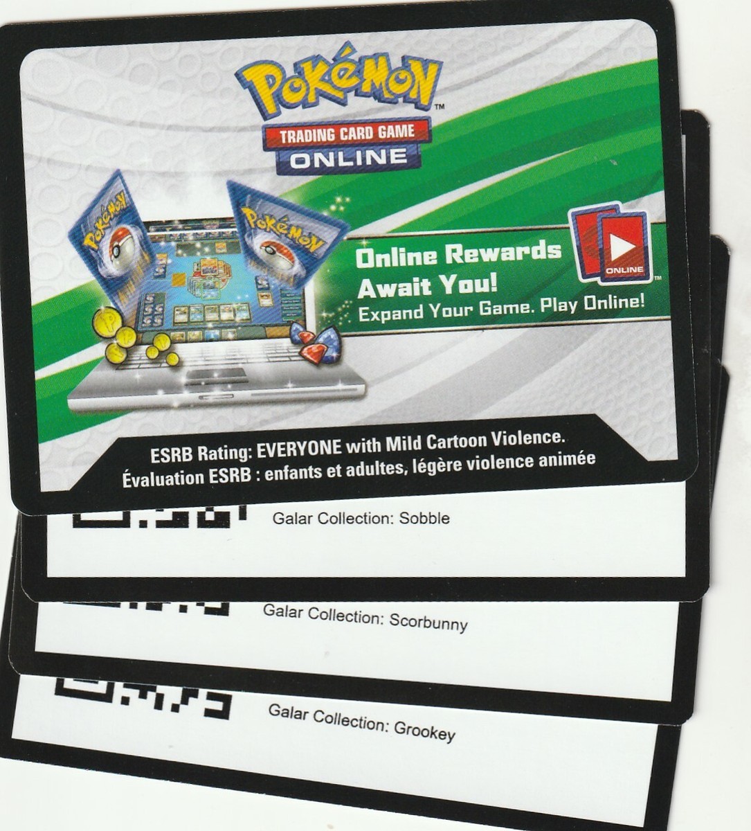 pokemon trading card game galar collection Pokemon Galar Collection TCGO Online Code Lot 1x Grookey 1x Scorbunny 1x  Sobble