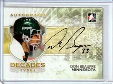 2010-11 ITG Decades 1980s Autographs #ADB Don Beaupre - MINNESOTA - SET BREAK