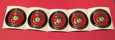 UNITED STATES MARINE CORPS USMC 2 INCH ROUND STICKER DECAL SET OF 5