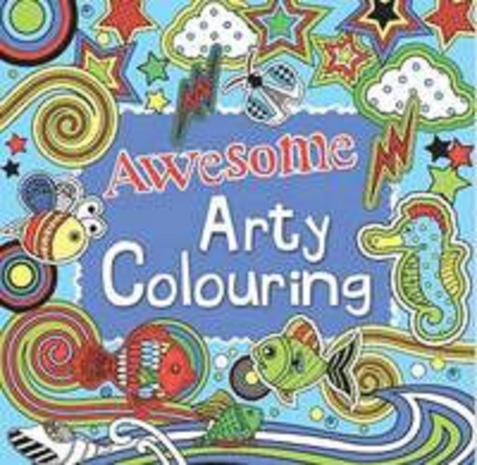 Awesome Arty Colouring- Colouring Book - Nice Bold Designs - New Book