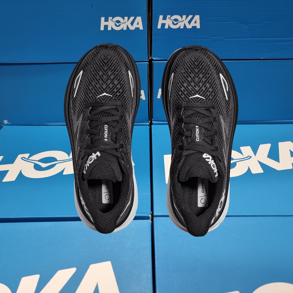 NEW Hoka One One Clifton 9 1132211/BWHT Wide (D) Women's Running