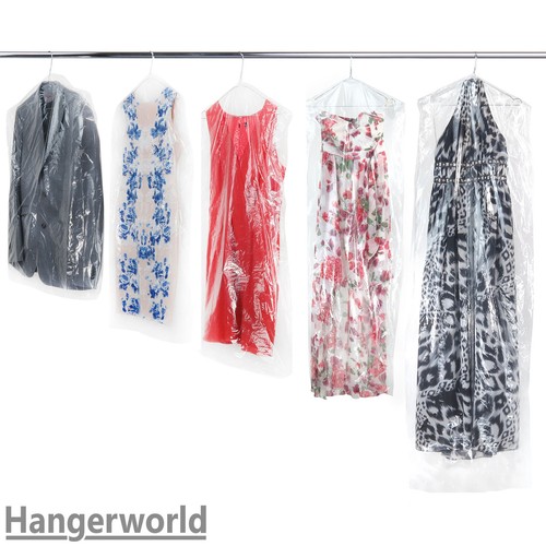 Hangerworld™ 50 Custodie Proteggi Abiti Trasparente Polietilene Resistente  | eBay