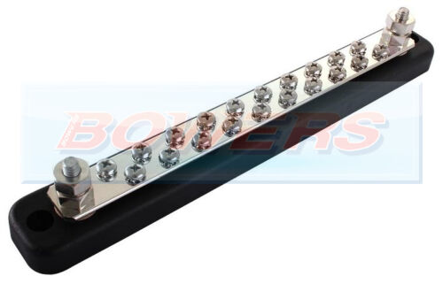 12V/24V 20 WAY POWER DISTRIBUTION BUS BAR 20x4mm SCREWS 150A RATED AUTO MARINE - Picture 1 of 1