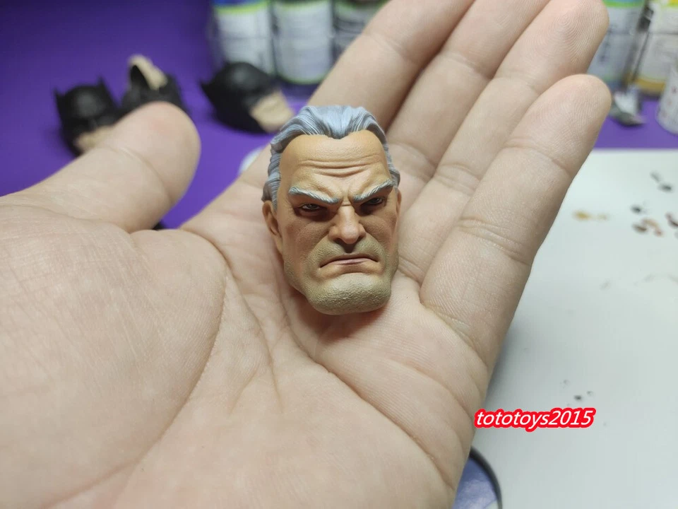 Modelo esculpido cabeza de caballero oscuro de héroes 1/6 para figura de soldado masculino de 12" juguete corporal Foto 2 de 4