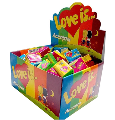 LOVE IS Bubble Gums Assorted Mixed Flavors Sealed Box 100 PCS 5