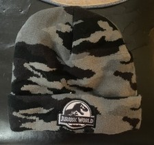 Jurassic Park Boys Black CAMO Winter Beanie One Size