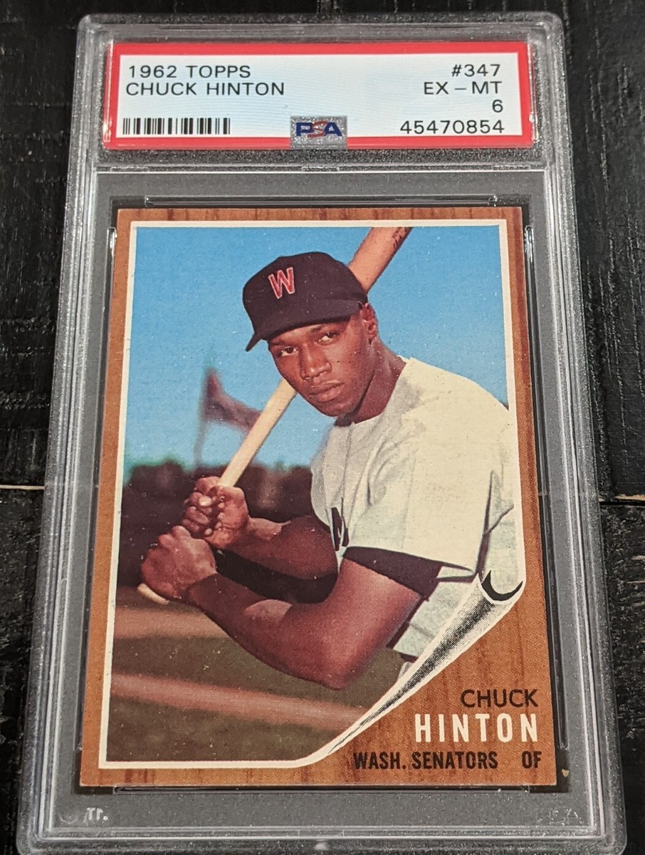 1962 Topps Chuck Hinton PSA 6 EX-MT CENTERED #347 Senators | eBay