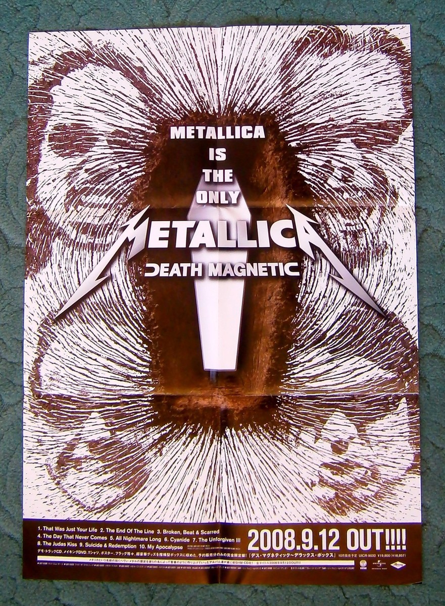 LLICA Death Magnetic ポスター Metallica Death Magnetic 1ST PRESS POSTER JAPAN ONLY RARE
