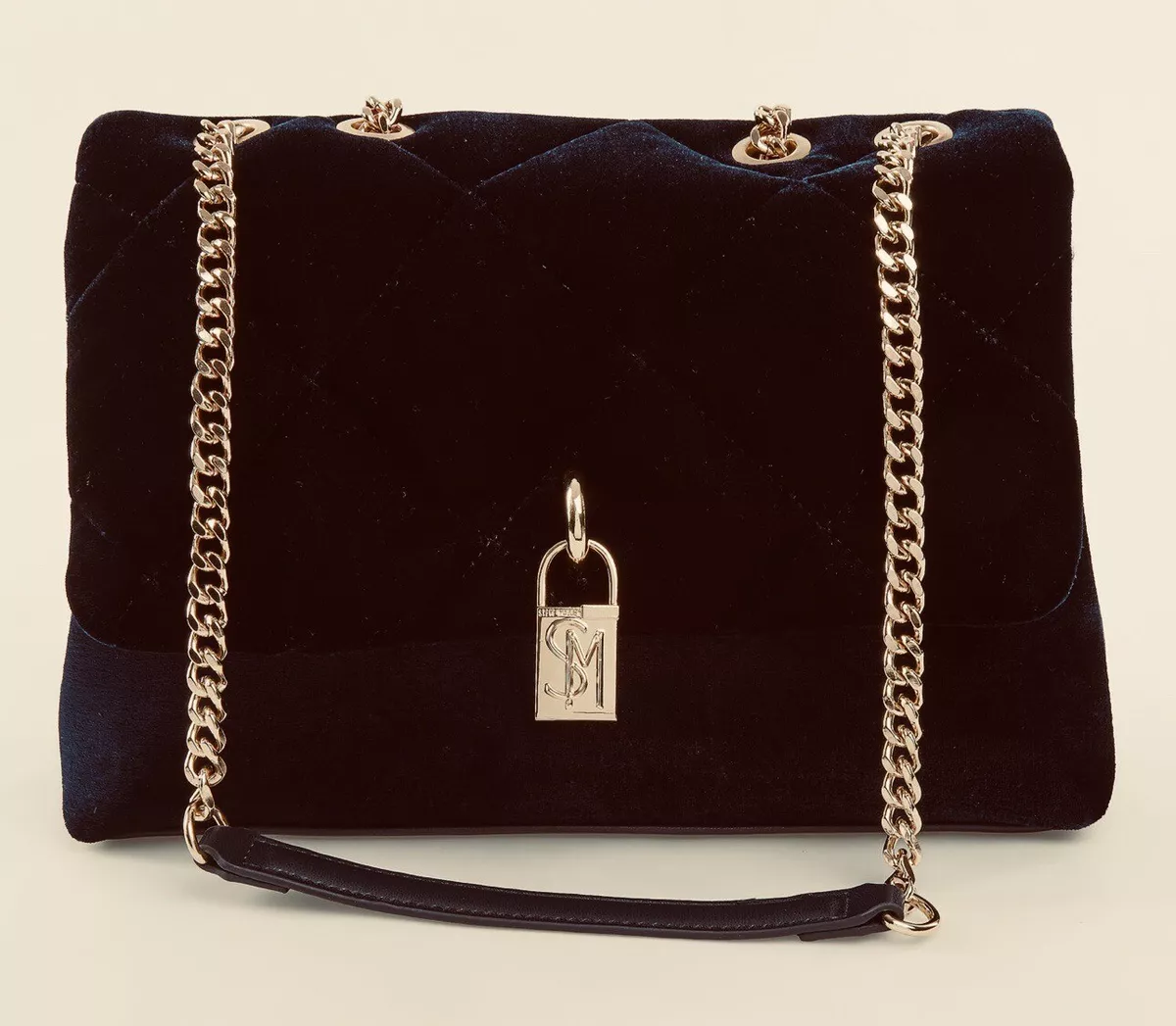 Black velvet shoulder bag sales