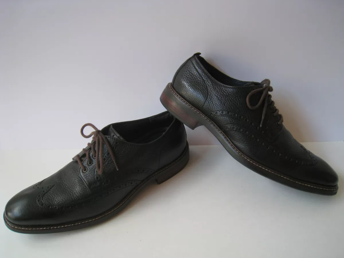 COLE HAAN WATSON GRAND OS.BLACK LEATHER WINGTIP DERBY OXFORD SIZE