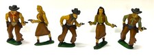 Cowboys x 5 - 50mm - Vintage - Elastolin - 
