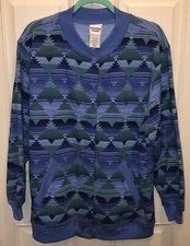Scandia Woods 90’s Aztec Southwestern Cardigan Snap Front Pockets Sweatshirt PL