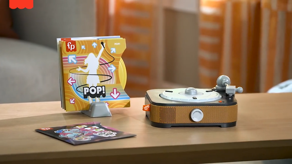 Fisher-Price Rockin' Record Player Musical Toy with Turntable for - Main Image