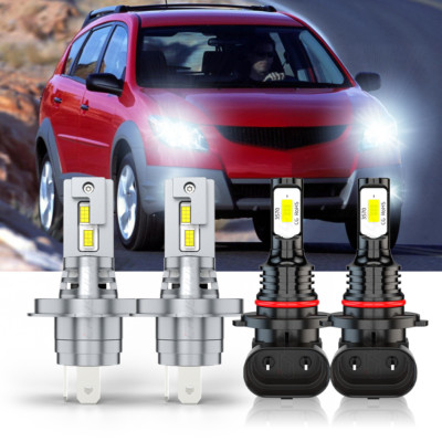 For Pontiac Vibe 2003-2008 LED Headlight High Low Beam Fog Light Bulbs Kit