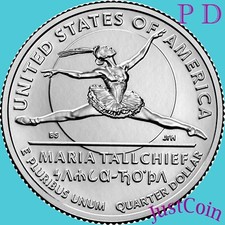 2023 P&D MARIA TALLCHIEF AMERICAN WOMEN UNCIRCULATED TWO QUARTERS SET