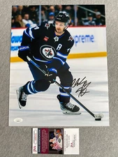 WINNIPEG JETS- JOSH MORRISSEY AUTOGRAPH *HUGE* 11x14 ACTION PHOTO JSA AI82161