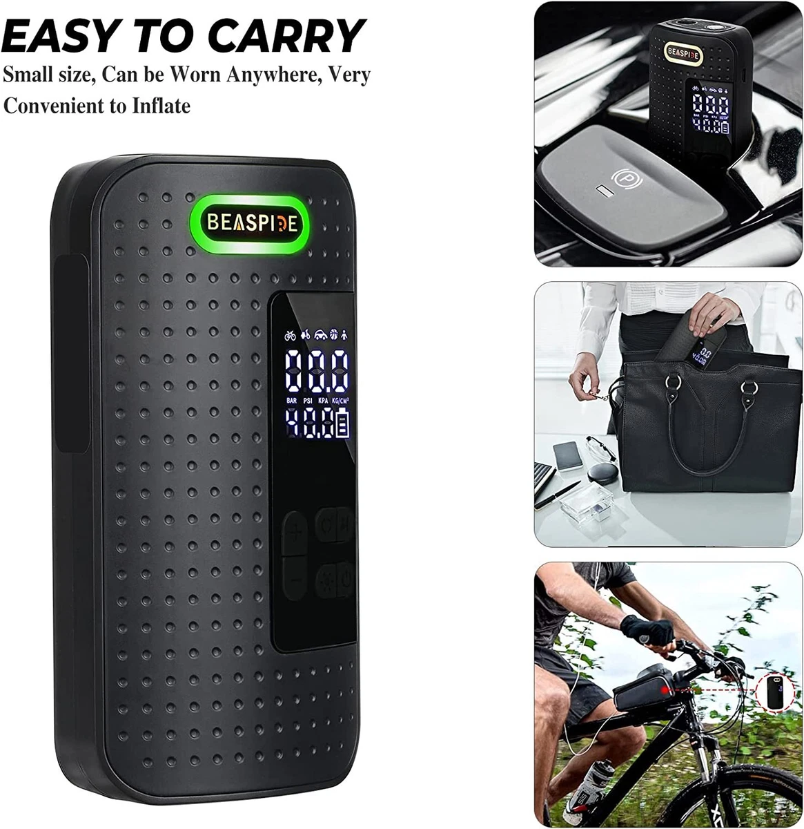 Car Electrical Air Pump Mini Portable Cordless Tire Inflator Air