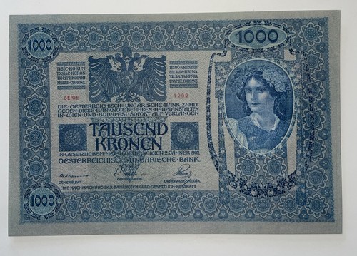 1902 Austria 1000 Kronen - World Currency Beautiful Condition - Picture 2 of 6
