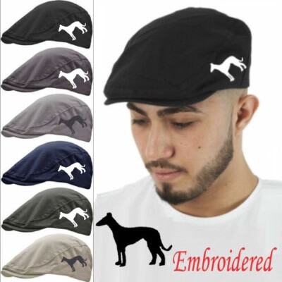 Herren GREYHOUND RACING Flatcap LURCHER JAGDMÜTZE Vatertag Hund Geschenk Gatsby