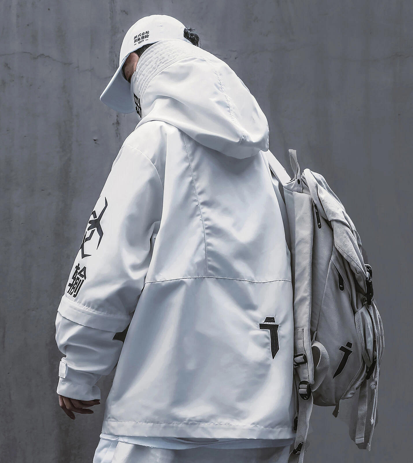 Niepce Techwear Atom Bomb Cyberpunk Windbreaker Urban Hip Hop Hooded Coat Jacket - product detail image 8
