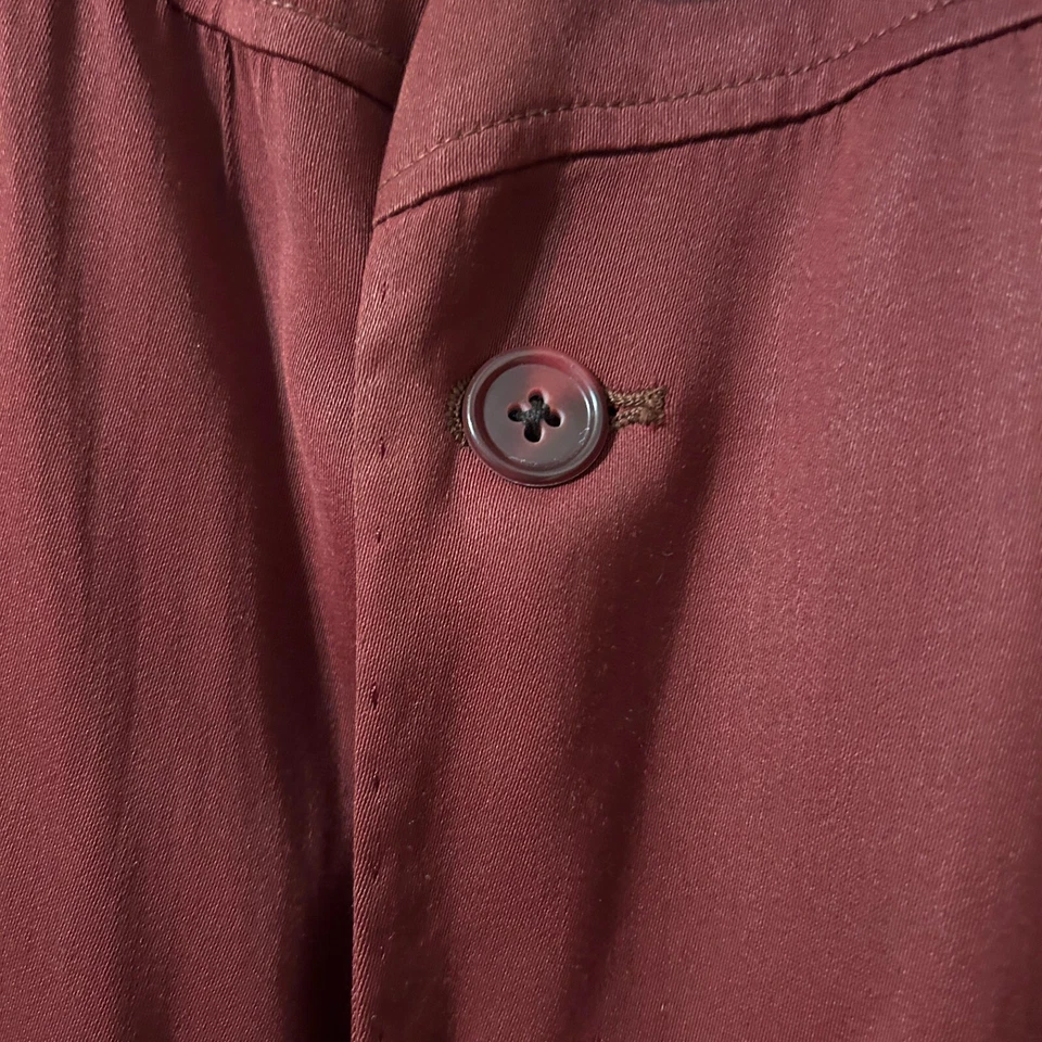 Chaqueta De Colección Años 50 Para Hombres Grande Rayón Gabardina Hollywood Medio Cinturón Rockabilly VLV Foto 4 de 4