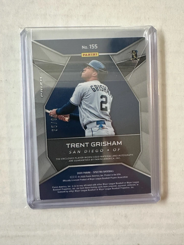 TRENT GRISHAM 2020 Panini Chronicles SPECTRA ROOKIE JERSEY #/99 AUTO NEON BLUE - Image 2 of 2