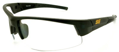 Picklers Edge Looper Pickleball Z87.1 Safety Glasses Clear Lens Matte Black Frm