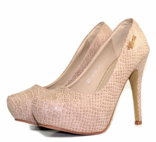 DY-YG-08 New Party wedding Prom Pumps Stiletto 5" High Heel Women Shoes Beige - Picture 1 of 6