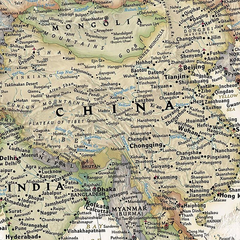 Póster mapa National Geographic Reference 2007 mapa del mundo 59x39 pulgadas 88x59 pulgadas Foto 4 de 4