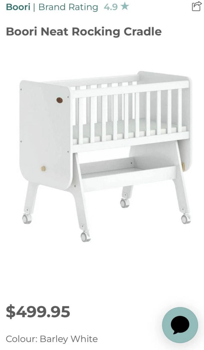 Boori Neat Rocking Cradle And Mattress White eBay