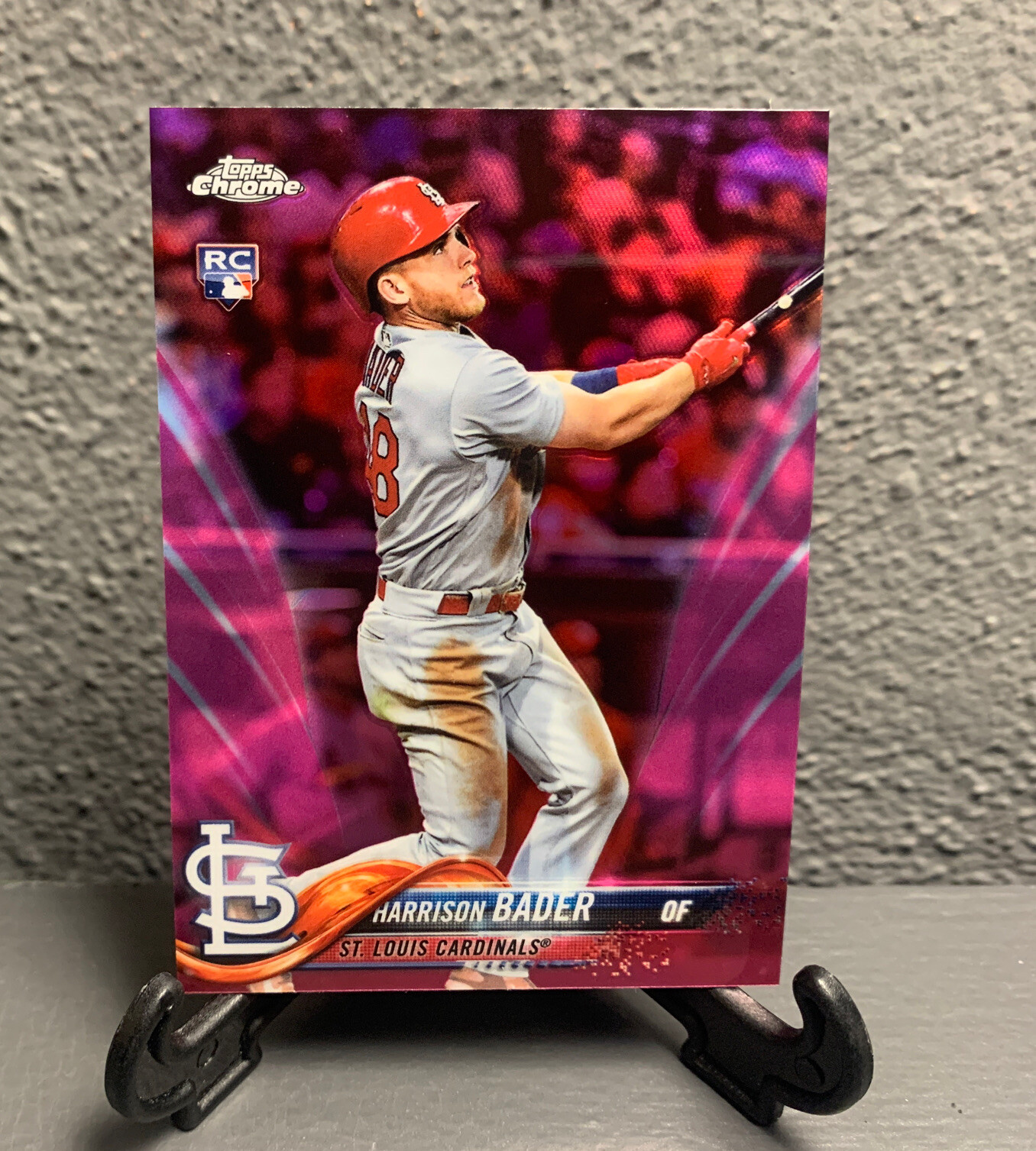 Harrison Bader 2018 Topps Chrome Pink Refractor Rookie Card RC Cardinals