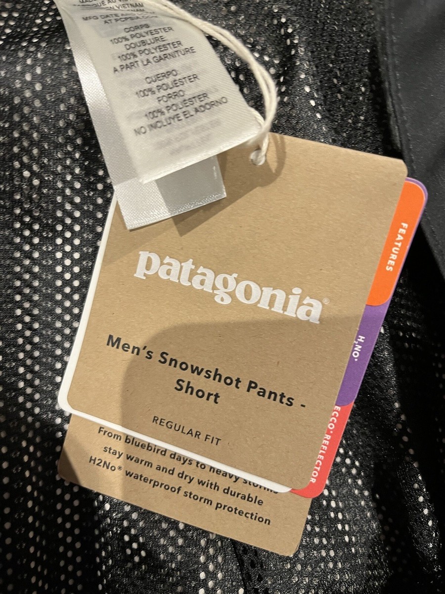 NWT Patagonia H2No Men's Snowshot Pants Black Size XL Short NWT Patagonia H2No Men's Snowshot Pants Black Size XL Short