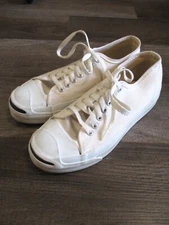 Jack Purcell Converse vintage made USA white canvas sneakers trainers 9
