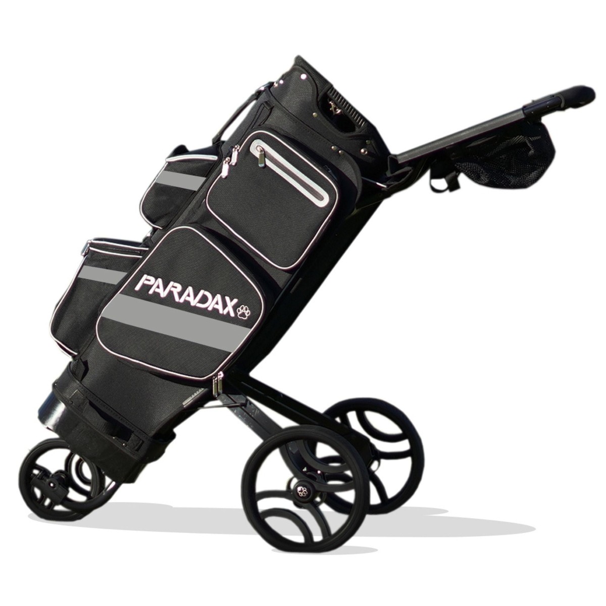 Paradax AI-1 All-In-One Golf Bag with Built-in 3-Wheel Push Cart
