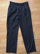 F. Rees Co. "Jack Victor Collection" Blue Wool Dress Pants - Men's Size 32 X 31