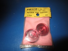 EARLY VINTAGE ERVCO 203 1/24 SCALE REVERSE RIM CUSTOM WHEELS - RED - MIP