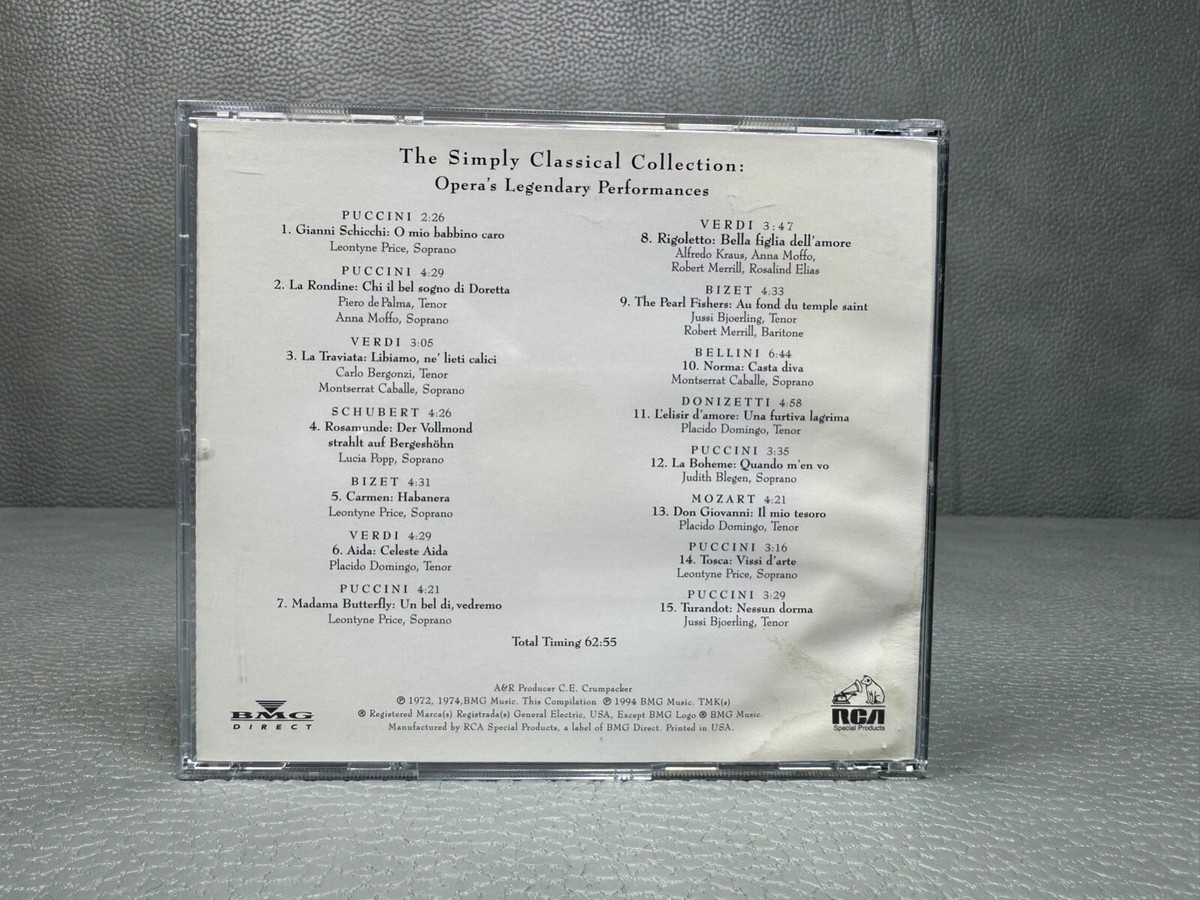 Legendary Performances［CD］ Opera's Legendary Performances CD with Various Artists | eBay