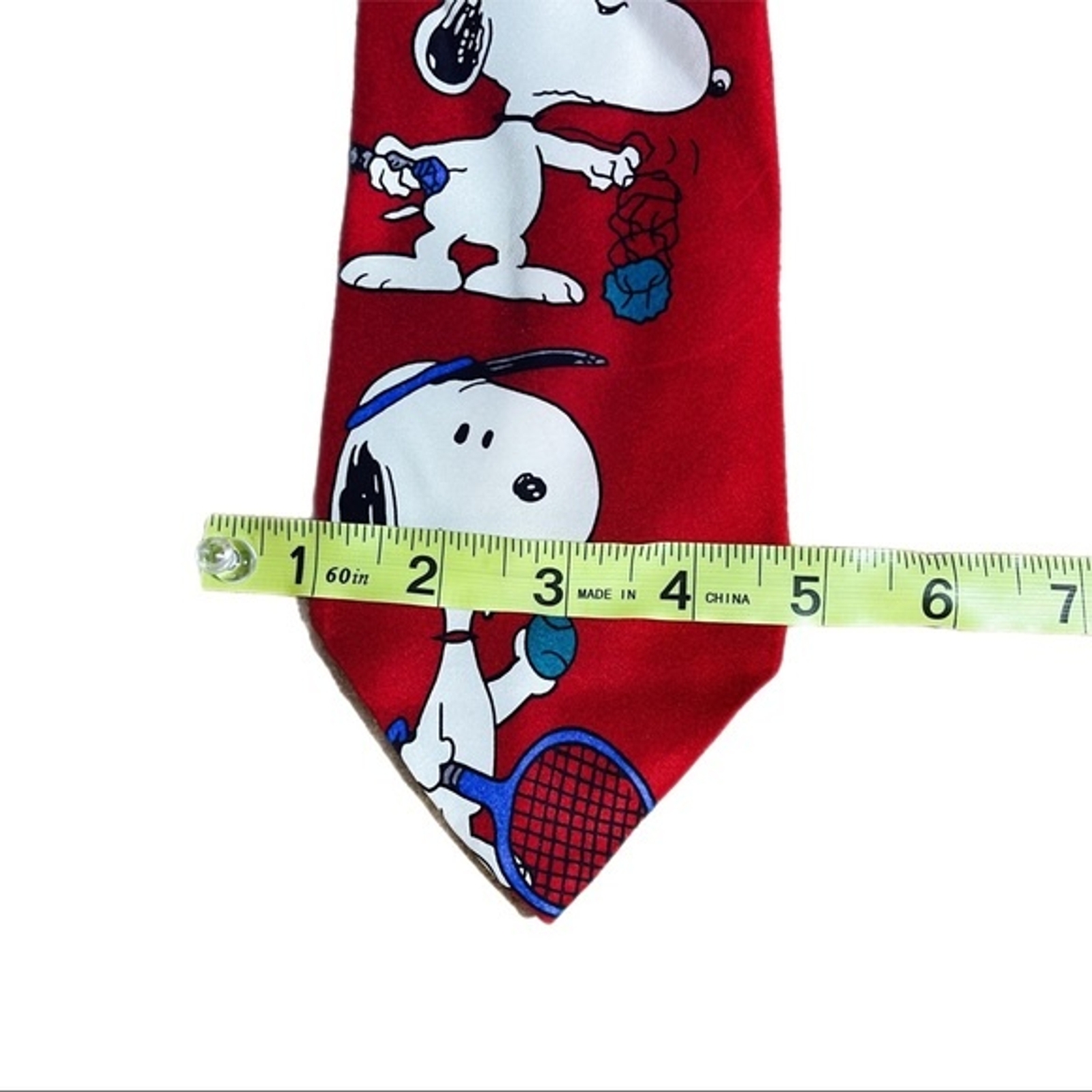 1958 Vintage Snoopy Tennis Necktie (Peanuts) Gem