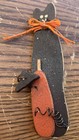 Wood Wooden Halloween Pin Black Cat And Pumpkin NEW — photo 1