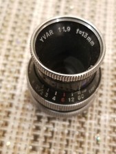 D Mount Kern Paillard Yvar 13mm f/1.9 AR Movie Picture Cine Lens As Is