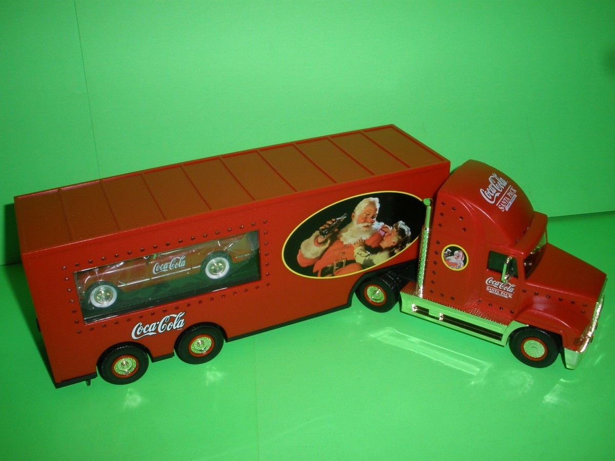 COCA-COLA COKE 1999 HOLIDAY 1953 CORVETTE CAR CARRIER TRUCK - GOLD