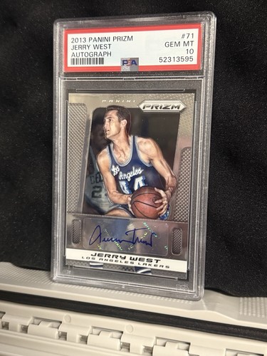 2013-14 Panini Prizm Jerry West Autograph #71 PSA 10 Los Angeles Lakers