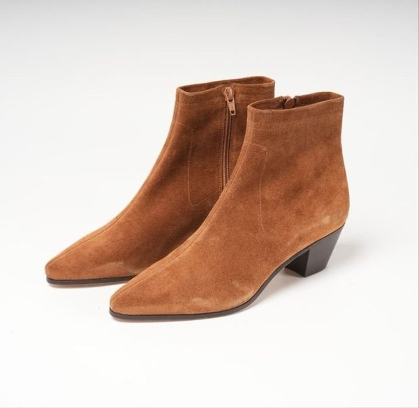 Women Maje Cowboy Boots Beige Suede 40