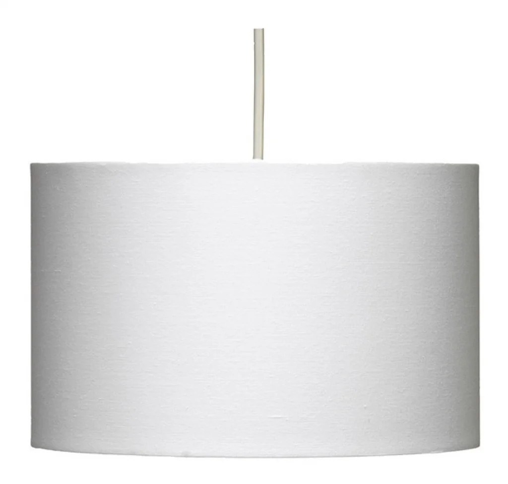 Lampshade White 12"" Cotton Drum 300mm Oaks Lighting S101/12 WH