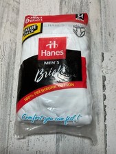 Hanes Men s 6 Pack Briefs White Size 34 Underwear 100 Cotton Vintage 1997 NEW
