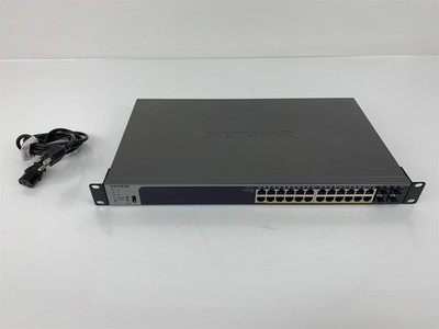 Netgear ProSafe 24-Port Gigabit POE Managed Pro Switch (4 SFP Ports) GS728TPPv2 