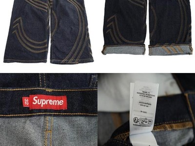 Supreme 25Ss S Logo Rigid Baggy Jean Embroidery Denim Pants Jeans