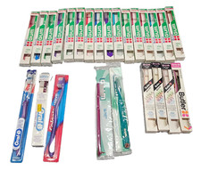 VINTAGE 90s TOOTHBRUSHES LOT OF 25- BUTLER GUM  ORAL B - SOFT/SUPER SOFT- NEW