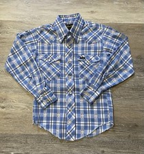 Vintage Youth Wrangler Pearl Snap Button Down Shirt - Children s Size 10 - USA