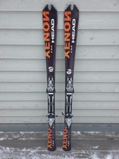 ALPINE Downhill BLACK ORANGE Snow Skis HEAD X...